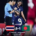 ฟุตบอลหญิงไทย ชนะ บังกลาเทศ 5-1 เกมอุ่นเครื่องฟีฟ่า เดย์ เดือนตุลาคม