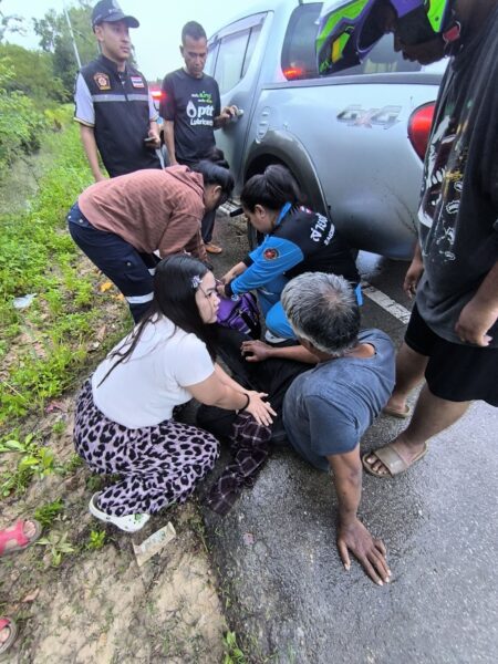 ขุมพร-นักศึกษาพยาบาลน้ำใจงาม ช่วยผู้บาดเจ็บโดนควายขวิด