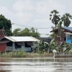 อ่างทอง – ระดับน้ำที่ไหลผ่านจังหวัดอ่างทองเริ่มทรงตัว มีบางพื้นที่ เช่น ที่ อำเภอป่าโมก เพิ่มขึ้นเล็กน้อย