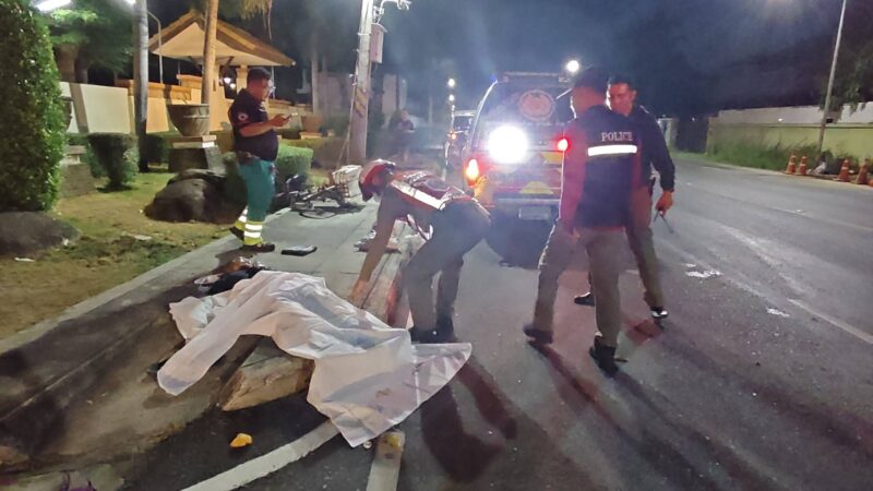 ปทุมธานี – สลดเก๋งซิ่งพุ่งชนจักรยานดับคาทางเท้าแล้วหนีวงจรปิดจับภาพได้