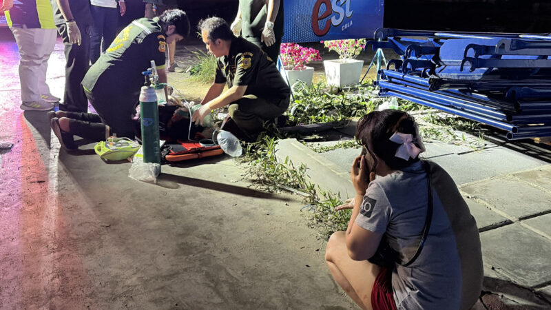 สลดรักสามเศร้า ผัวหลวงบุกแทงกิ๊กแฟนสาวคาตลาดบาดเจ็บสาหัส