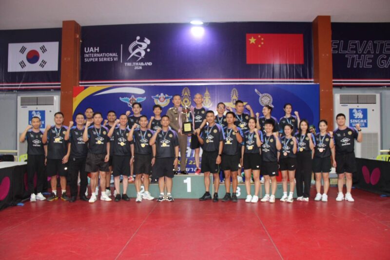 สำนักงานตำรวจแห่งชาติ ชนะเลิศถ้วยคะแนนรวม ในการแข่งขันเทเบิลเทนนิส กีฬากองทัพไทย ครั้งที่ 56 ประจำปี 2569 ระหว่างวันที่ 23-26 มิถุนายน 2569 ณ มหาวิทยาลัยธนบุรี กรุงเทพฯ