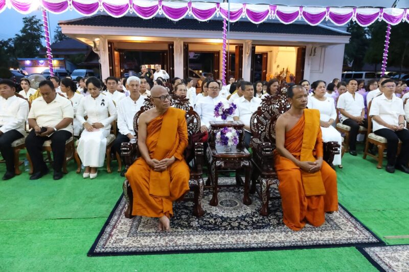 จังหวัดชุมพรจัดพิธีเจริญพระพุทธมนต์สมโภชผ้าพระราชทาน ในสมเด็จพระกนิษฐาธิราชเจ้า กรมสมเด็จพระเทพรัตนราชสุดาฯ สยามบรมราชกุมารี ประจำปี 2569 ณ วัดพระบรมธาตุสวี