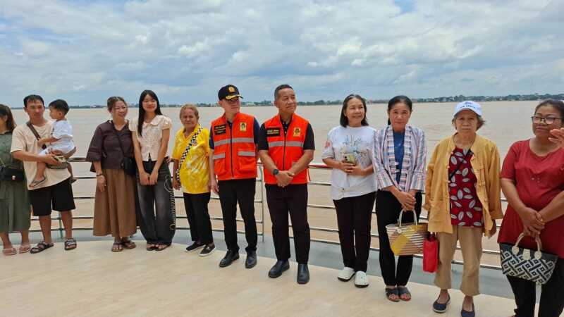 มุกดาหาร สถานการณ์น้ำโขงที่ไหลผ่านจังหวัดมุกดาหารทรงตัว