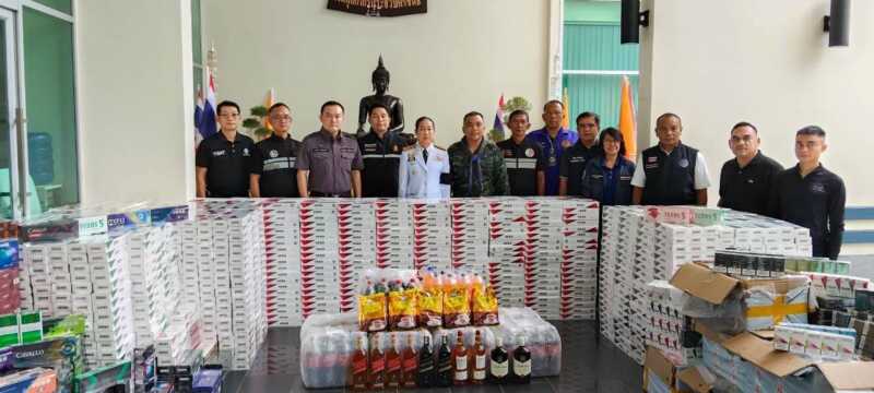 ประจวบคีรีขันธ์ – เปิดปฏิบัติการพิทักษ์คีรีขันธ์ สนธิกำลังสกัดสินค้าเถื่อน ยึดของกลางทะลุ 37 ล้านบาท