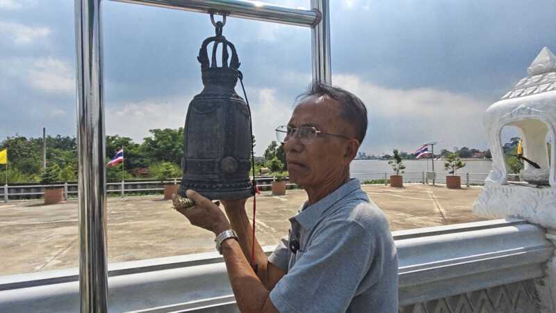 ปทุมธานี – โจรบาปหนาเลื่อยตัดหูระฆังวัดเทียนถวายฉก 2 ใบวงจรปิดจับภาพได้