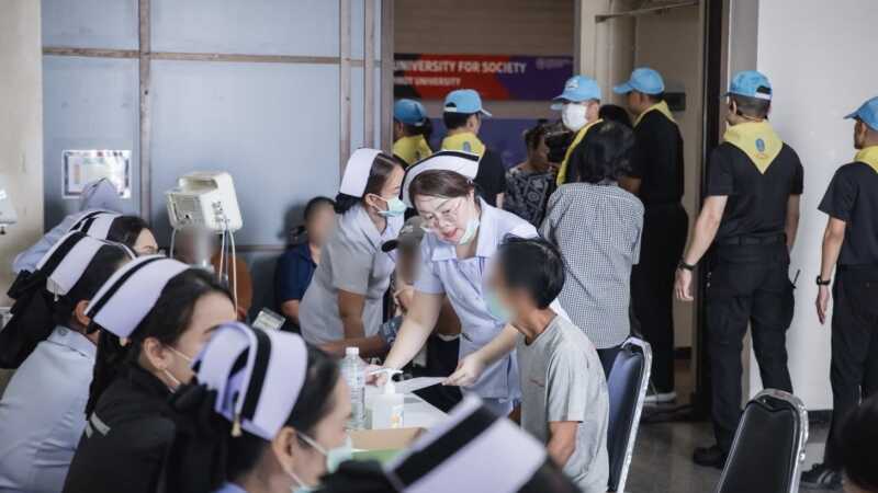 นครนายก – ศูนย์พักพิง มศว องครักษ์ ห่วงใยผู้ประสบภัย! เร่งฉีดวัคซีนไข้หวัดใหญ่ พร้อมตรวจคัดกรองสุขภาพเชิงรุก